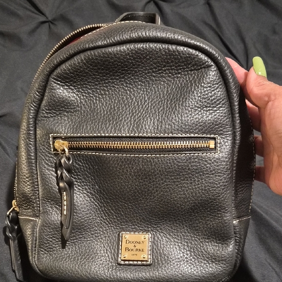 dooney & bourke black pebble leather backpack Women's Grain Zip Pod in Caribbean Blue Strap drop length 12 Dooney Bourke Pebble Leather Backpack